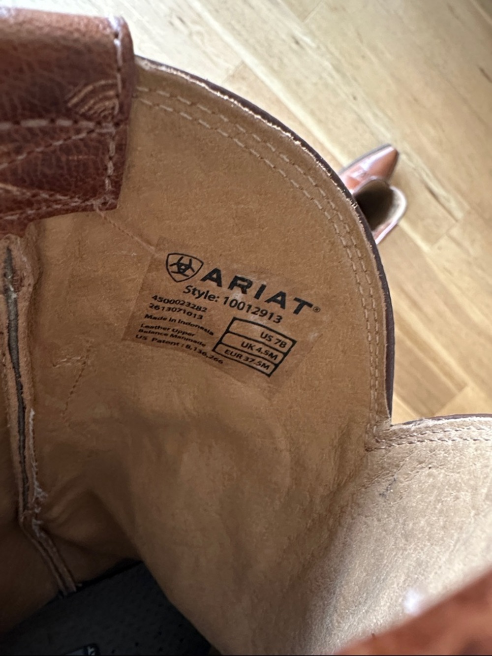 Ariat Women's Cognac Leather Studded Western Boots - Picture 5 of 8